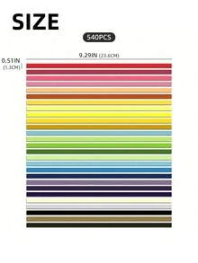 540 张渐变色彩虹幸运星折纸：有意义的礼物，适合圣诞派对家居装饰 - 彩色 - 查看 8