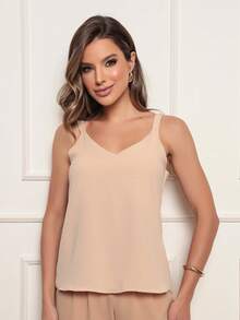 Duna Summer Strappy Tank Top Women's Fashion - Màu be - Xem 1