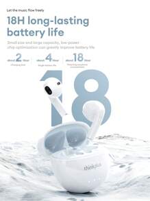 Lenovo LP2pro Bluetooth Wireless Earbuds, Half-In-Ear Hi-Fi Sound, Hands-Free Calling, Microphone, Gaming, Music, Sports, Long Battery Life, Compatible With Phones, Computers, Tablets - Black - View 9