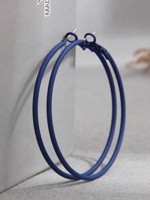 1對時尚簡約的荧光色女性日常佩戴耳环 - 紫色 - 查看 9