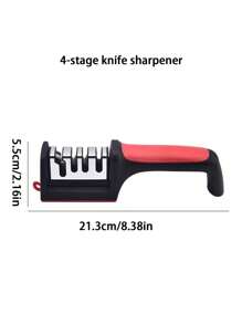 1pc Ultra-Effective 4 Stage Professional Knife Sharpener - Tungsten Rhinestone & Ceramic Blades For Kitchen & Outdoor Use - Portable, Versatile Grinding & Sharpening Tool,