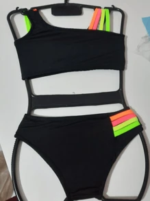 Suplex Women's Bikini, New Model, Beachwear - 黑色 - 查看 4