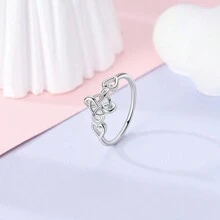Anel de nó celta de cobre prateado - Design clássico e simples, perfeito para trajes casuais ou presentes