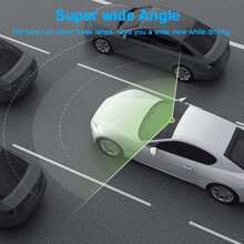 2英寸1080P双镜头行车记录仪，夜视，车载DVR录像机，带150mAh锂电池 - 黑色 - 查看 5