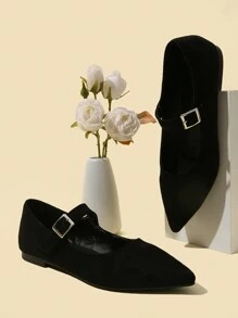 Modische, einfache gestreifte spitze Zehenschuhe für Frauen