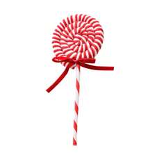 1 pezzo Decorazione natalizia Babbo Natale in peluche con bastoncino di caramelle, ornamento per albero di Natale, accessorio per servizi fotografici, Ognissanti - Multicolore - Visualizzare 5