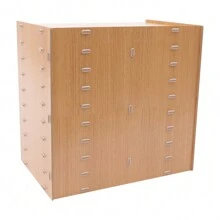 9 Layers 18 Slots File Organizer Classroom Office Paper Literature Storage Rack File Sorter A4 Paper Holder - Coffee Brown - View 5