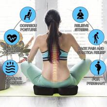 Seat Cushion For Office Chair Memory Foam Coccyx Pain Relief Cushion Pillow Back Support Non-Slip Seat Pad For Office Desk Gamming Chair Wheelchair Car Seat Tailbone Pain - Black - View 6