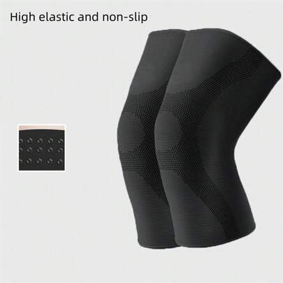 1 Stück dünne atmungsaktive gestrickte Knieorthese, rutschfestes Knie-Stützkissen für Laufen, Basketball, Sport, Radfahren, Fitnessstudio Zubehör Kniestütze