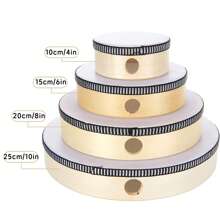 木钟鼓乐器，木制打击乐器，圣诞节礼物 - 彩色 - 查看 7