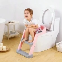 TAIMASI Potty Training Seat With Step Stool Ladder, Toddler Potty Training Toilet For Kids, Potty Chair Adjustable Potty Seat For Toilet With Anti-Slip Wide Steps Splash Guard Safety Handles  - Perfect For Thanksgiving, Christmas, New Year's, Easter, And Back-To-School Season - 粉色 - 查看 6