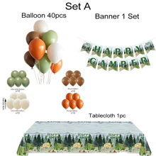 Summer Camping Adventure Theme Tablecloth Camp Party Decorations, Campfire Plastic Rectangular Table Cover, Sage Green Brown Balloon Set, Camping Happy Camper Banner, Camping Theme Happy Camper Banner For Outdoor Yard Campsite Decor And Camping Hiking Atmosphere Creation, Fun House Banner With Campfire Tent Oil Lamp Adventure Camping Birthday Party Decoration, Camping Birthday Party Supplies Picnic Hiking Camp Adventure Party Supplies