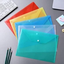8/4/1pc A4 Size DIY-Compliant Plastic Clasp File Bag Thickened To Accommodate Large Amounts Of Documents, Paper, Exams, Etc