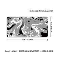 Fluid Pattern Gaming Mouse Pad For Desk,Desk Mat With Non-Slip Base,Large Mouse Pad Gaming Mousepad, Mouse Mat Desk Pad With Seamed Edges Mousepad For Gaming,Home,Black-Gray