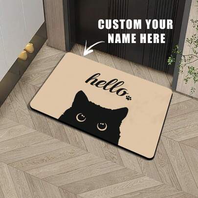1 tấm thảm chùi chân tùy chỉnh, thảm chùi chân in ảnh, thảm chùi chân có chữ, thảm chùi chân tùy chỉnh tên gia đình, thảm chùi chân chào mừng được cá nhân hóa