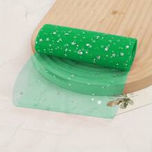 10 码星月闪光亮片薄纱卷，柔软薄纱面料亮片薄纱卷轴面料，适用于 DIY 芭蕾舞裙、婚礼生日派对装饰装饰和 DIY 工艺品、圣诞节 - 彩色 - 查看 21