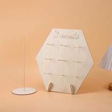 Wooden Doughnut Display Stand, Cake Shop Decor - Multicolor - View 5