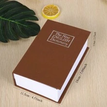 1 pièce Mini boîte de sécurité en forme de dictionnaire, coffre-fort à clé, boîte de rangement pour l'argent, les billets, les pièces et les bijoux. Coffre-fort en cadeau