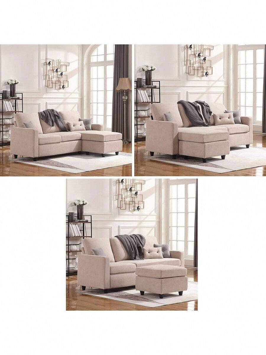 HONBAY Convertible Sectional Sofa, L Shaped Couch With Reversible