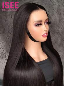 ISEE 直发 13x4 透明蕾丝前假发 天然黑色 预拔预剪 180% 密度 24-32 英寸 丝滑自然发际线 适合初学者日常使用 - SNatural - 查看 4