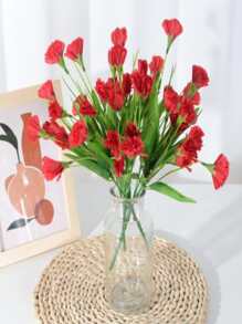 Elegant Arrangement Of Mini Artificial Flowers 30cm Bouquet With Delicate Branch Decoration - Đỏ - Xem 5