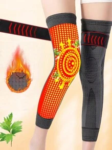 1 双长款压缩护膝套，自发热护膝带，防滑，男女通用冬季保暖，艾灸护膝