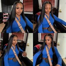 250% Density Bye Bye Knots Wig Glueless Wigs Human Hair Pre Plucked Pre Cut 5x5 HD Lace Closure Wigs Human Hair Straight Lace Front Wigs Human Hair For Women Put On And Go Wig - Natural Black - 查看 10