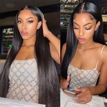 250% Density Bye Bye Knots Wig Glueless Wigs Human Hair Pre Plucked Pre Cut 5x5 HD Lace Closure Wigs Human Hair Straight Lace Front Wigs Human Hair For Women Put On And Go Wig - Natural Black - 查看 8