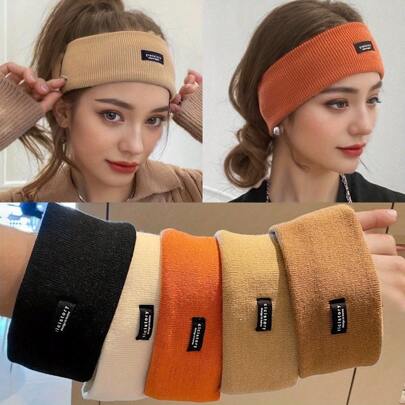 Ladies Elegant Knitted Headband - Loose Elastic Headband, Suitable For Sports And Casual Wear, Perfect For Autumn And Winter Hair Band Turban Headband Sweatband, Hairband Fall Hair Accessories For Women For Vacation Outfits Woman Elegant Scarf Women Bandanas Soft Headwrap