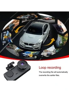 双镜头车载 DVR 行车记录仪，1080P 高清视频录制，双摄像头，2.0 英寸高清显示屏，170° 广角，循环录制，自动覆盖，清晰捕捉车辆的每个细节 - 查看 6