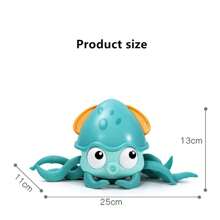 Juguete de cuerda de tracción anfibio de cangrejo u pulpo con cuerda, puede caminar y nadar, juguete creativo para baño y agua para niños - Multicolor - Ver 9