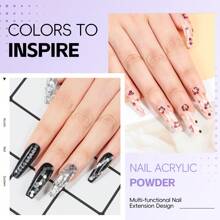 coscelia 33PCS Acrylic Nail Kit For Beginners Acrylic Powder And Liquid With Nail Lamp Complete Tools Everything Nail Tips Practice Home Starters Acrylic Powder Set For Women DIY Nail Salon Set(Nail File&Nail Glue Random Delivery)