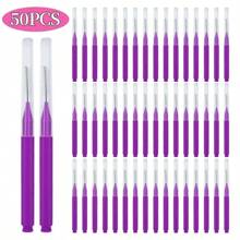 20pcs/50pcs Disposable Mini Eyebrow Brush Lightweight Eyebrow Lifting Brushes Micro Eyelash Brush Applicator Tool Portable Eyebrow Perm Brush