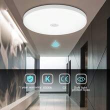 CANMEIJIA Modern LED Ceiling Lamps 220V Motion Sensor 12W/18W White Light 6500K LED Lights Ceiling Light For Kitchen Modern Ceiling Lamps Room Decoration - White Border - View 1