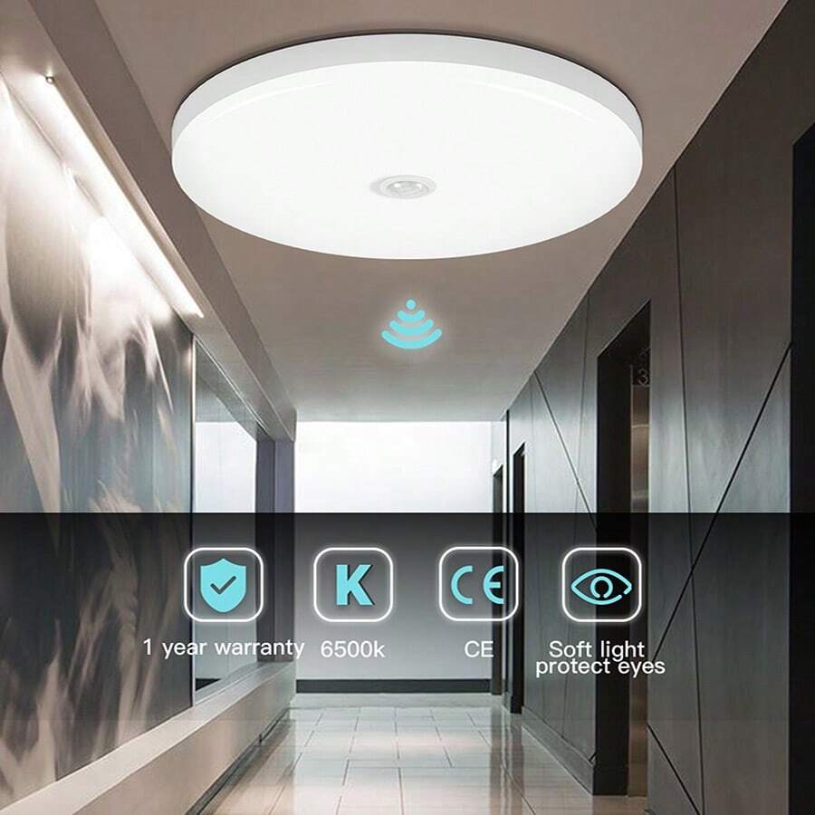 CANMEIJIA Modern LED Ceiling Lamps 220V Motion Sensor 12W/18W White Light 6500K LED Lights Ceiling Light For Kitchen Modern Ceiling Lamps Room Decoration - White Border - View 1