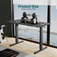 Standing Desk, Adjustable Height Electric Sit Stand Up Down Computer Table, 48x24 Inch Ergonomic Rising Desks For Work - Tự nhiên-55Toàn bộMảnh - Xem 7