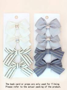 8pcs Bow Hair Clips, Versatile Casual Hair Accessories Suitable For Daily Use - Multicolor - View 4