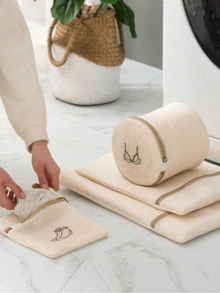 1pc/6pcs Set Fine Mesh Laundry Bags For Delicates, Bras, Underwear And Lingerie – Thick, Snag-Free Net Wash Bags With Reinforced Seams, Gentle Zipper Closure, Protects Garments In Machine Washes, Color-, Airflow Mesh For Quick Dry, Ideal Laundry Room Organizer For Delicate Fabrics, Hosiery, Activewear, Travel, And Wardrobe Refresh, Effortless Care, Space-Saving Design, Suitable For Front-Load And Top-Load Machines, Keeps Shapes, Laces, And Elasticity Intact, Prevents Pilling, Reduces Snagging And Laundry Waste, Ideal Everyday Wardrobe Shield - Multicolor - View 3