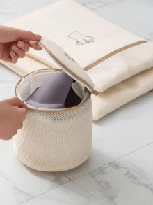 1pc/6pcs Set Fine Mesh Laundry Bags For Delicates, Bras, Underwear And Lingerie – Thick, Snag-Free Net Wash Bags With Reinforced Seams, Gentle Zipper Closure, Protects Garments In Machine Washes, Color-, Airflow Mesh For Quick Dry, Ideal Laundry Room Organizer For Delicate Fabrics, Hosiery, Activewear, Travel, And Wardrobe Refresh, Effortless Care, Space-Saving Design, Suitable For Front-Load And Top-Load Machines, Keeps Shapes, Laces, And Elasticity Intact, Prevents Pilling, Reduces Snagging And Laundry Waste, Ideal Everyday Wardrobe Shield - Multicolor - View 4