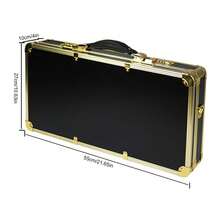 SHZICMY Hairdresser Tool Box With Code Lock, Barber Tool Travel Organizer Case, Hairdressing Salon Clipper Trimmer Holder Portable Hairdressing Scissors Bag Multifunctional, 55 X 27 X 10 Cm (Gold) - 金色 - 查看 2