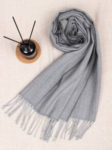 男士围巾 经典款 冬季格子围巾 流苏边 柔软保暖围巾