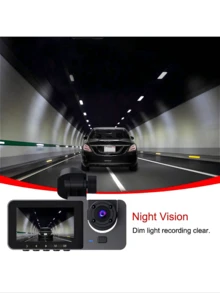 双镜头车载 DVR 行车记录仪，1080P 高清视频录制，双摄像头，2.0 英寸高清显示屏，170° 广角，循环录制，自动覆盖，清晰捕捉车辆的每个细节 - 查看 9