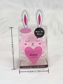1 Piece Soaked In Water Can Be Changed Into A Large Cute Rabbit Gift Box Packaging Sponge Diagonal Cut Shape Puff Easily On The Foundation Eyeshadow Beauty Egg Make-Up Beauty Tools For Women Make-Up Person Gift Gift Beginner's Tools - Multicolor - View 6