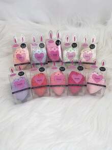 1 Piece Soaked In Water Can Be Changed Into A Large Cute Rabbit Gift Box Packaging Sponge Diagonal Cut Shape Puff Easily On The Foundation Eyeshadow Beauty Egg Make-Up Beauty Tools For Women Make-Up Person Gift Gift Beginner's Tools - Multicolor - View 5