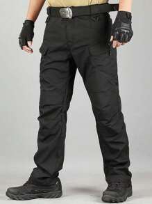 Pantalones tácticos con diseño de múltiples bolsillos, funcionalidad y estilo combinados para adaptarse a cualquier entorno - Negro - Ver 2