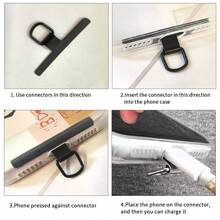 1pc Stainless Steel Lanyard Connector, Phone Anti-Lost Safety Strap Buckle Pad For Phone Case - Durable And Safe Accessory