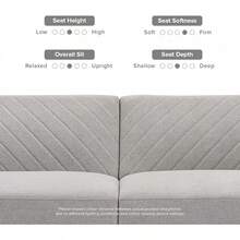 Mopio Futon Sofa Bed, Couch, Small Sofa, Sleeper Sofa, Loveseat, Mid Century Modern Futon Couch, Sofa Cama, Couches For Living Room (Old Rosa Velvet) - Xám - Xem 7