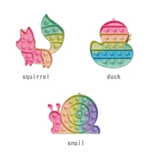 2/3/6 Pcs Pop Fidget Toys Set, Silicone Rainbow Popper Fidget Set, Birthday Gifts, Easter Basket Stuffers, Christmas Gifts,Autism Learning French Popits Push Pop Bubble Popping Sensory Toy For Kids