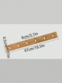 1pc No Drill Wall Mounted Hanger Hook For Bedroom, Kitchen, Bathroom, Entryway - Wall Clothes Hook