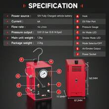 ANCEL S300 Lite Car EVAP Smoke Machine Diagnostic Vacuum Leak Detection Tester - Red - View 8